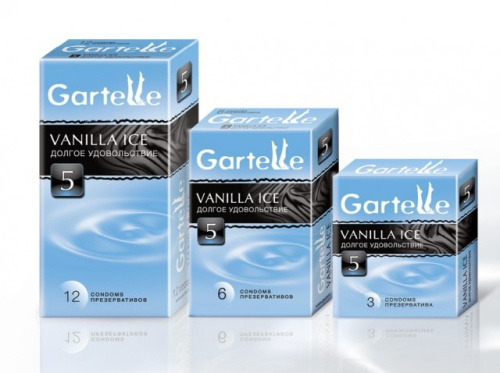 Презервативы Gartelle №12 Vanilla ice Долгое удовольствие