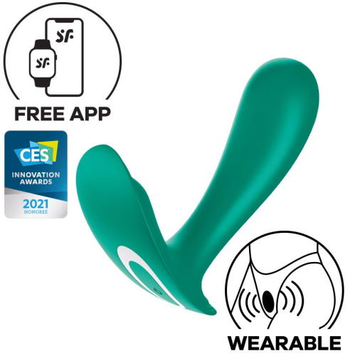 Вагинальный смарт-стимулятор для ношения Satisfyer Top Secret зеленый фото 2