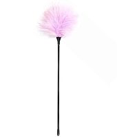 Розово-белый перьевой тиклер 40 см