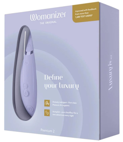 Бесконтактный стимулятор клитора Womanizer Premium 2 Lilac фото 11