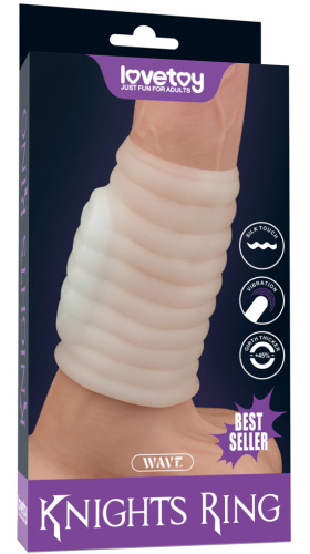 Рельефная вибронасадка на пенис Vibrating Wave Knights Ring фото 10