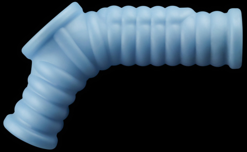 Рельефная насадка на пенис с вибрацией Wave Knights голубая фото 5