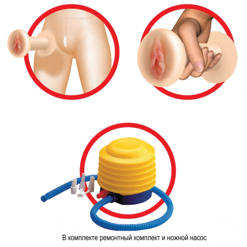 Надувная кукла-блондинка с красными губками фото 5