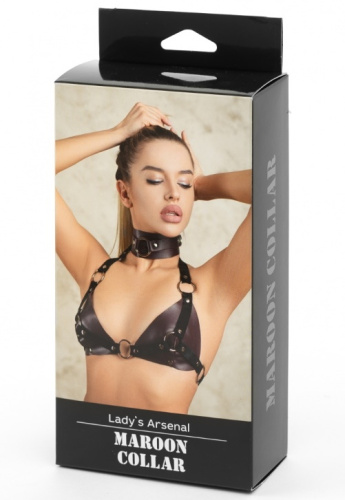 Ошейник классика бордо фото 6