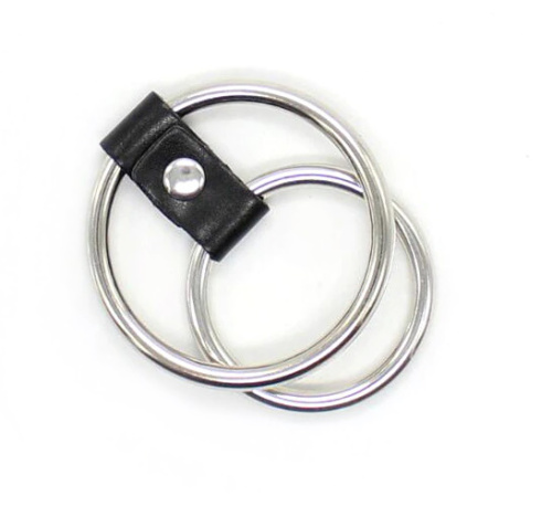 Комплект из двух стальных эрекционных колец на ремешке фото 3