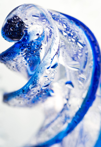 Фаллоимитатор из стекла спиральный 18 см фото 6