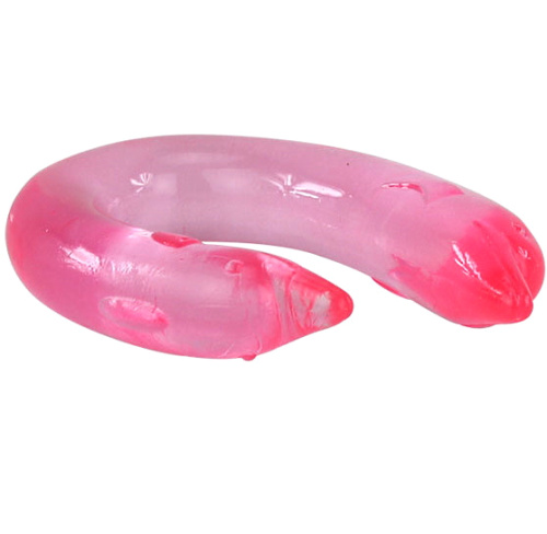Двухголовый фаллоимитатор Double Dolphin розовый фото 3