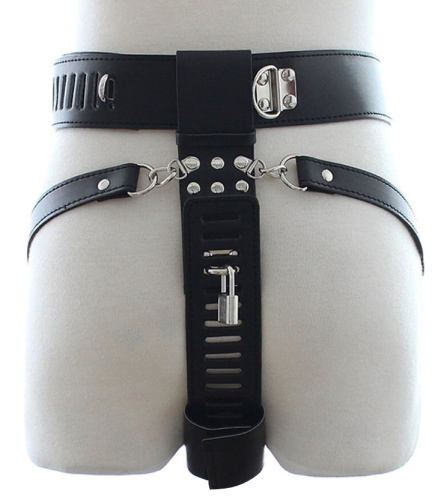 Мужской пояс верности на цепях с замком фото 4