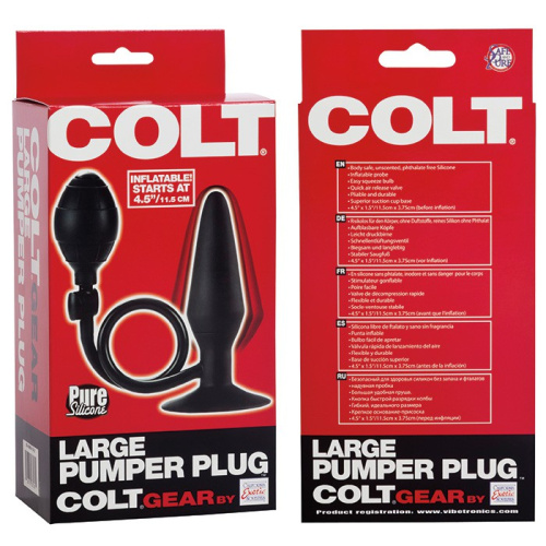 Силиконовая надувная анальная пробка большая Colt фото 3