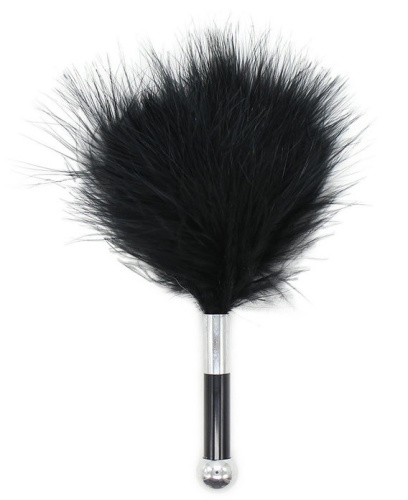 Черный перьевой тиклер 15 см фото 3