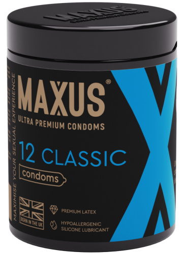Презервативы в пластиковом кейсе Maxus №12 Classic классические