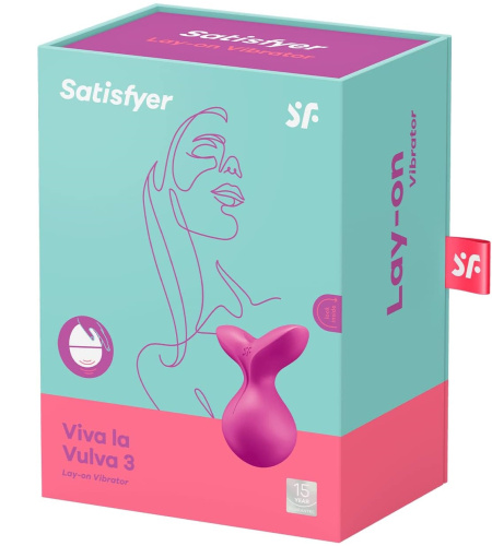 Перезаряжаемый мини-массажер Satisfyer Viva La Vulva 3 малиновый фото 9