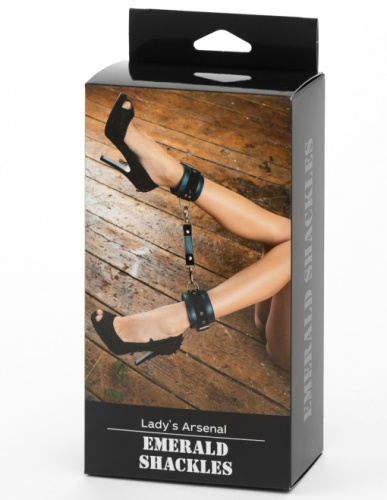 Оковы на ноги из натуральной кожи изумруд фото 7