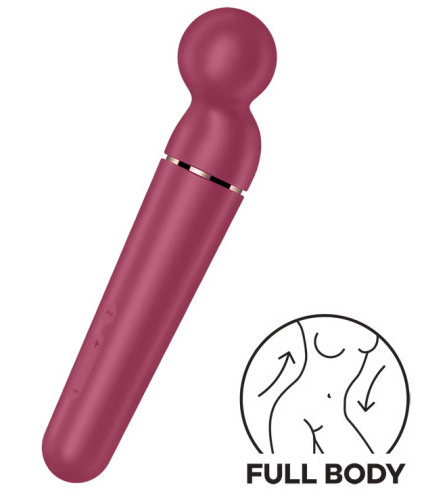 Перезаряжаемый вибромассажер с плавающей головкой Satisfyer Planet Wand-er Rose фото 2