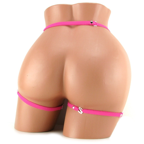 Яркая розовая бабочка на ремешках фото 3