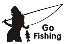 Виниловая наклейка на авто Go Fishing