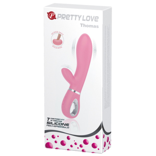 Перезаряжаемый вибратор с клиторальным стимулятором Pretty Love Thomas фото 7