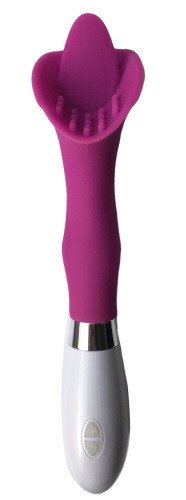Клиторальный вибростимулятор с язычком фиолетовый фото 3