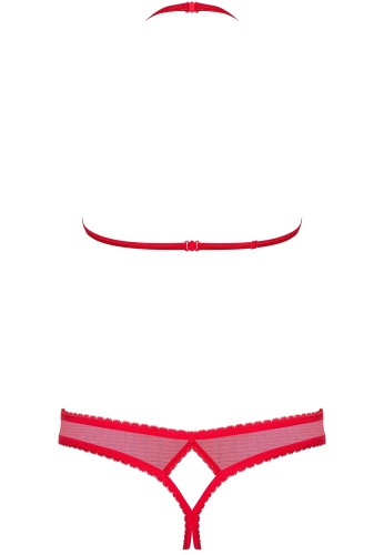 Пикантный открытый красный комплект S/M фото 4