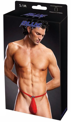 Мужские V-стринги Pouch красного цвета S/M фото 4