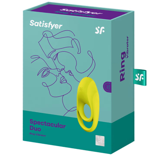 Двойное эрекционное виброкольцо Satisfyer Spectacular Duo желтое фото 8
