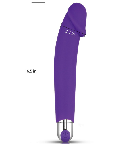 Классический перезаряжаемый вибратор IJoy Silicone Dildo фото 6