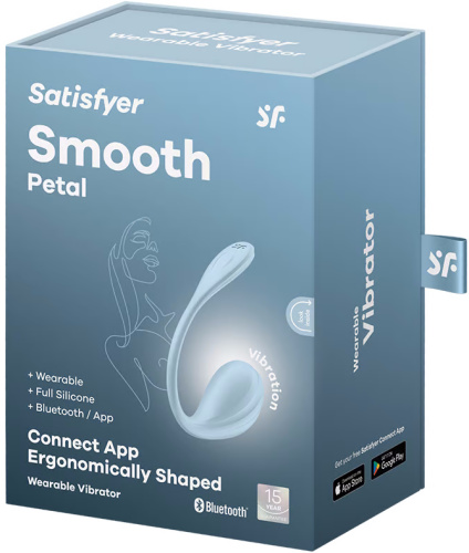 Мощный смарт-вибростимулятор Satisfyer Smooth Petal голубой фото 6