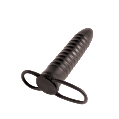 Насадка для двойного проникновения FFLE Ribbed Double Trouble Black фото 2