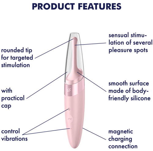 Точечный стимулятор с вибрацией Satisfyer Twirling Delight розовый фото 6