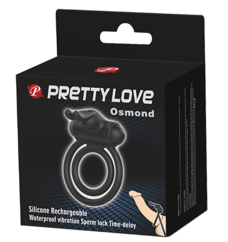 Эрекционное виброкольцо с петлей на мошонку Osmond фото 9