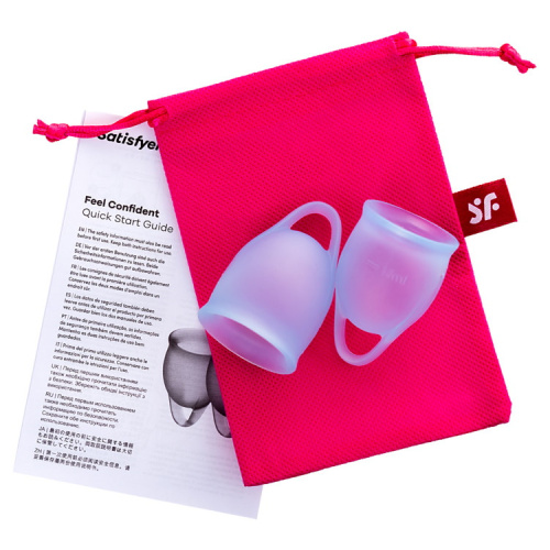 Набор менструальных чаш Satisfyer Feel Confident, голубой фото 7