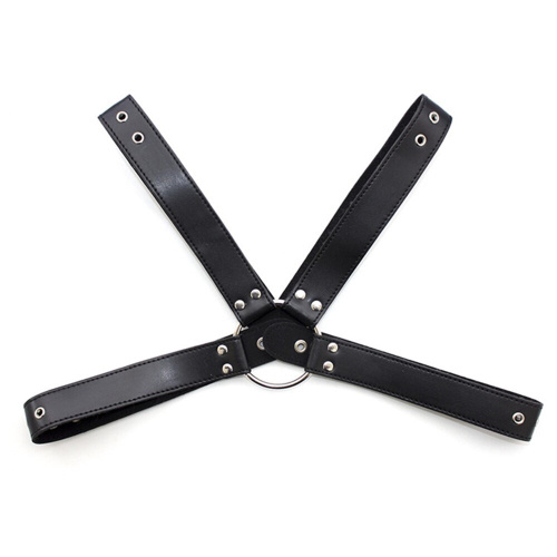 Черная крестообразная мужская сбруя фото 6