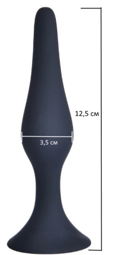 Классическая анальная пробка Large черная фото 2