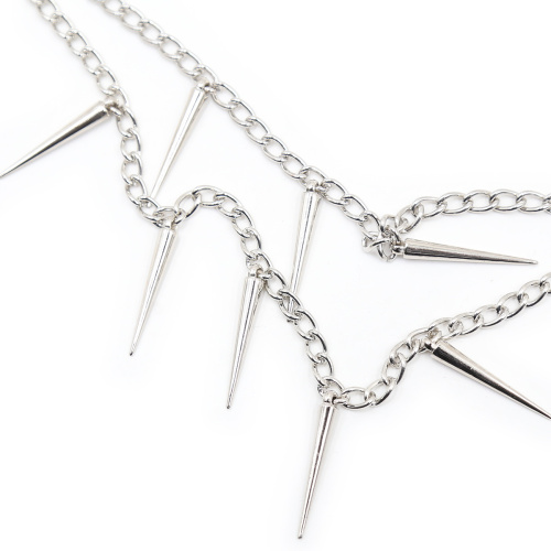 Зажимы для сосков с двойной цепью и шипами фото 2