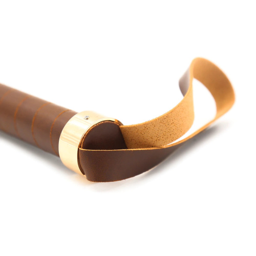 Коричневая БДСМ плеть 64 см фото 2