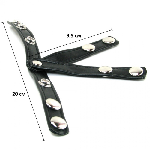 Утяжка на пенис с разделителем мошонки фото 3