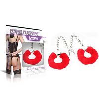 Универсальные оковы Fetish Pleasure Fluffy красные