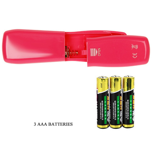 Розовая вибробабочка на ремешках Butterfly Mini с проводным пультом фото 6