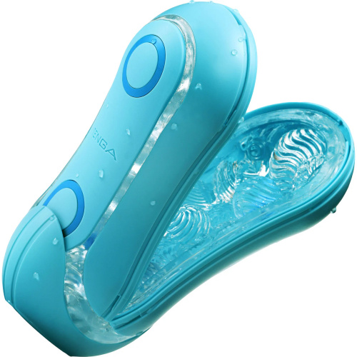 Футуристичный мастурбатор Tenga Flip ORB Ocean голубой фото 3