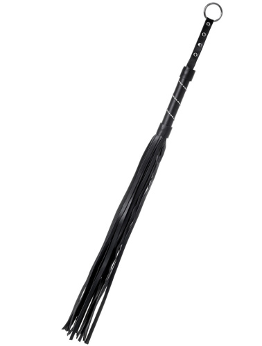 Черная плеть со стразами на рукояти фото 6