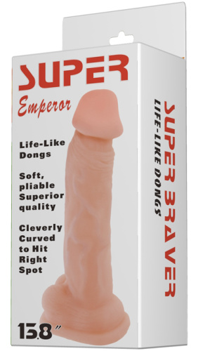 Фаллоимитатор с хребтом Super Braver 34 см фото 7