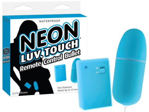 Виброяйцо на дистанционном управлении Neon Luv Touch Remote Control Bullet Blue