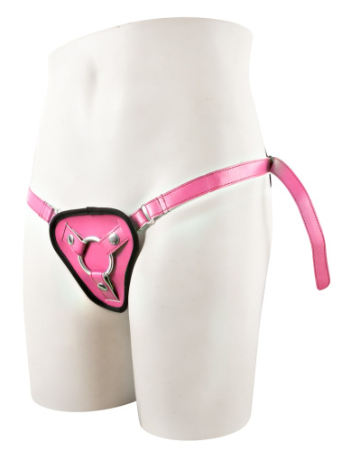 Ремень для страпона розовый Strap-on Miracle Interaction фото 2