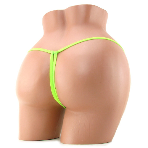 Трусики с вырезом с вибропулей и пэстисы Neon Yellow фото 6