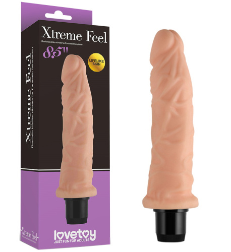 Рельефный вибратор Xtreme Feel Cyberskin 20 см