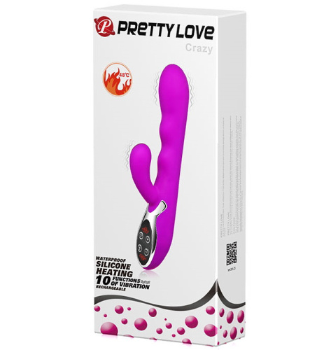 Перезаряжаемый вибратор Pretty Love Crazy с функцией подогрева фото 9