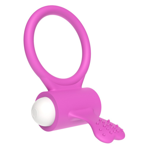 Виброкольцо пурпурное Power Heart Clit Cockring фото 4