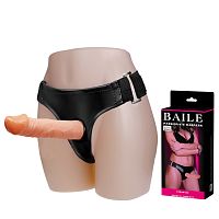 Реалистичный страпон на трусиках 19 см