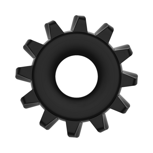 Эрекционное черное кольцо Power Plus Cock Ring фото 3