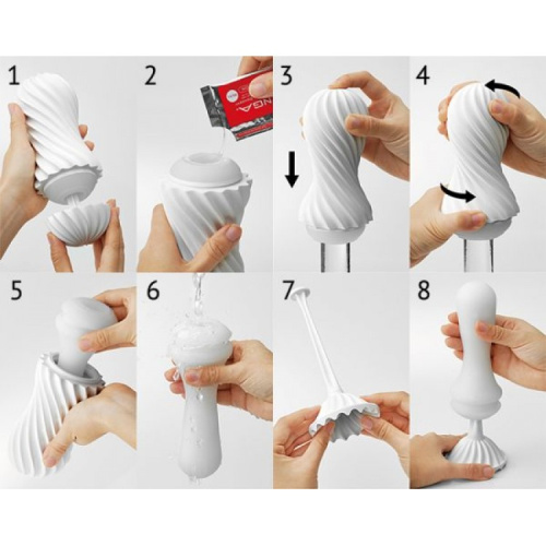 Мастурбатор Tenga Flex Silky White фото 4